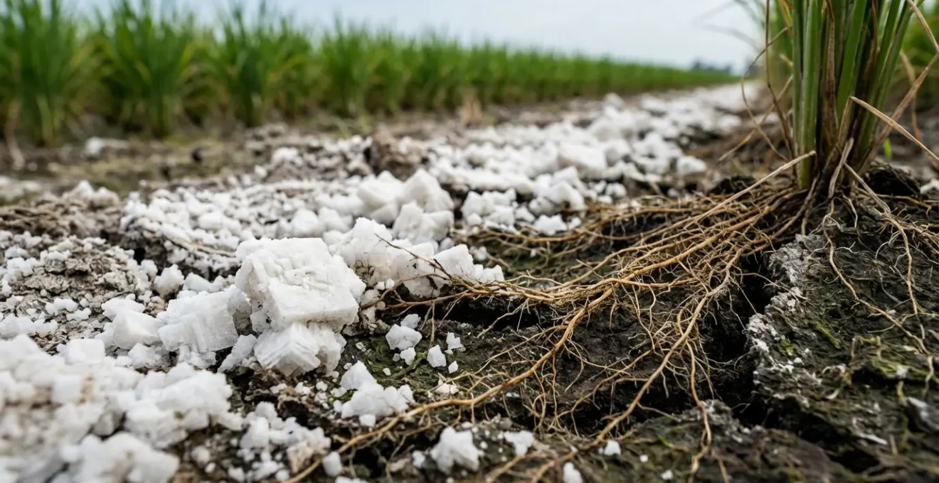 Coupe géologique montrant l'infiltration du sel dans les nappes phréatiques de Camargue