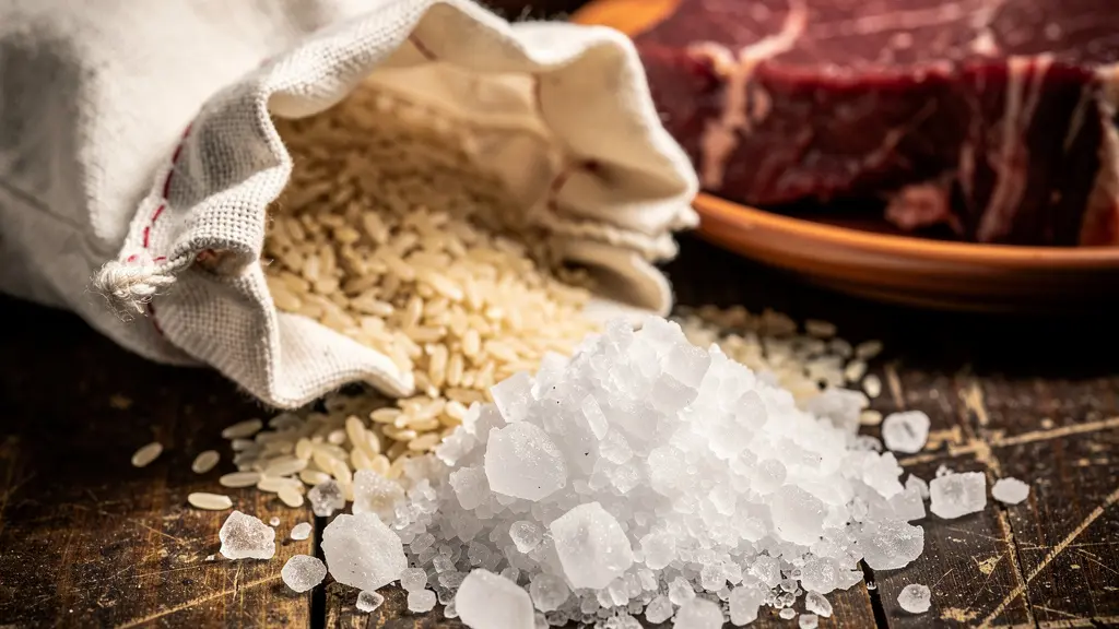 Nature morte avec produits AOP de Camargue disposés sur une table en bois rustique